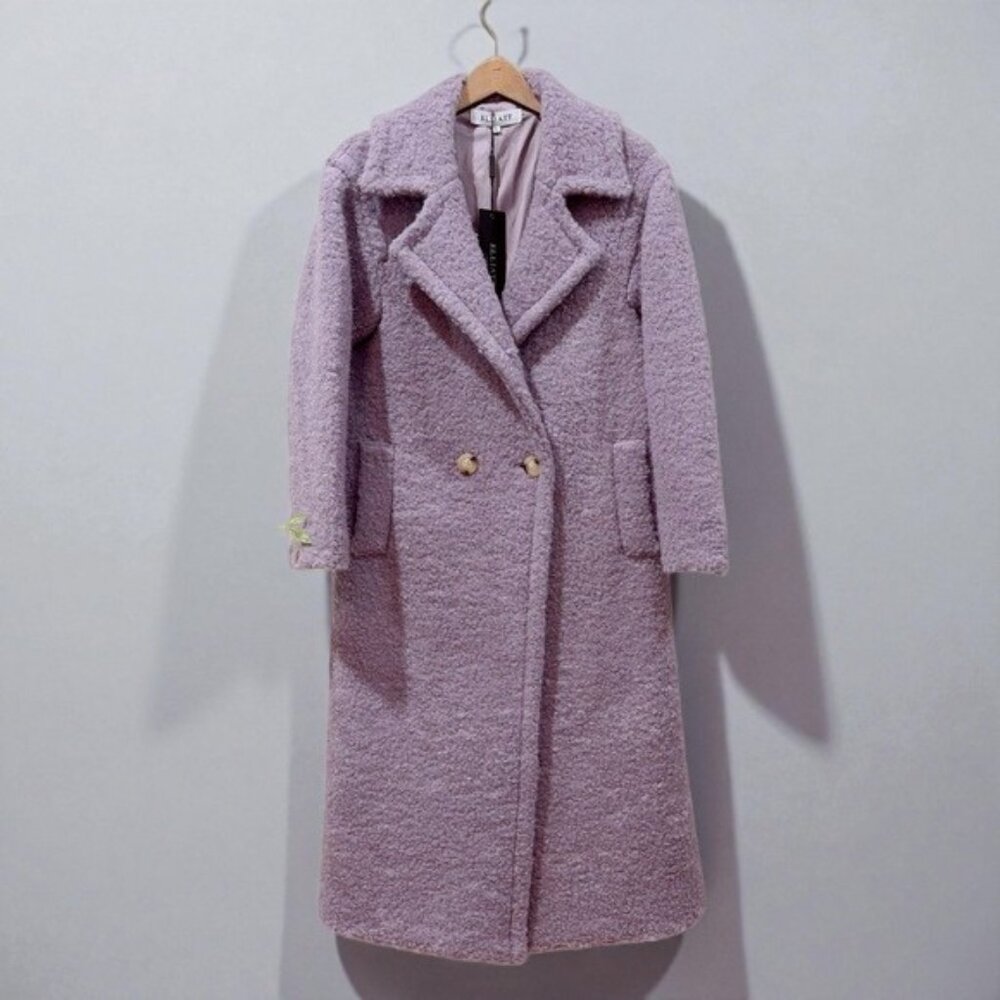 NWT Elliatt Amethyst Cozy Shearling Teddy Coat Jacket in Lilac Purple - Picture 2 of 6
